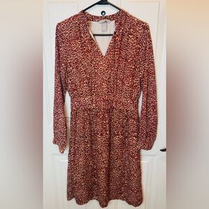 H&M Red Leopard Print Dress